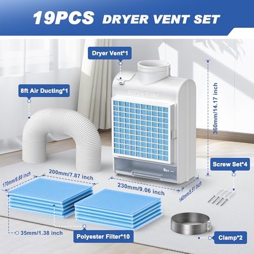 3-in-1 Indoor Dryer Vent Kit, Stainless Steel Screen Filter and Water Drawer - Image 3