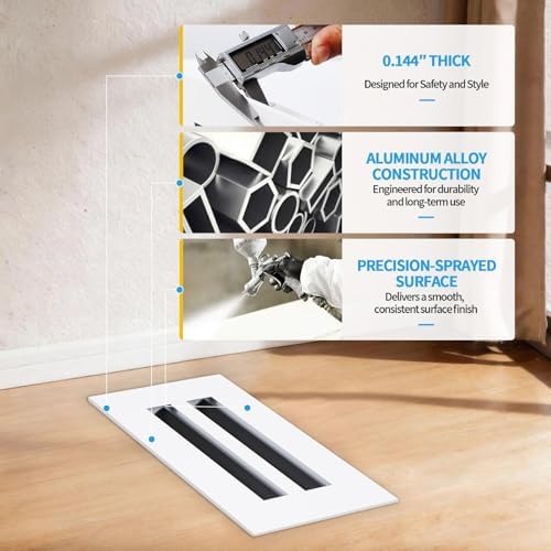 8x4 Modern AC Vent Cover, Decorative Air Vent Register Grille - Image 5