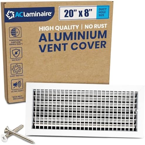 20" x 8" Duct Hole Adjustable Vent Cover by ACLAMINAIRE