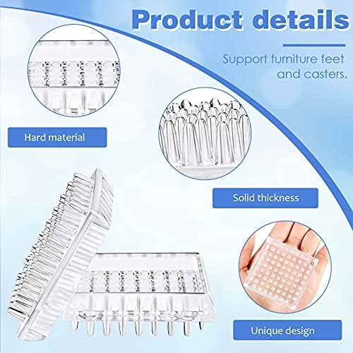 Jetec 16 Pcs Carpet Protectors Furniture Leg Spiked Caster Cups - Image 3