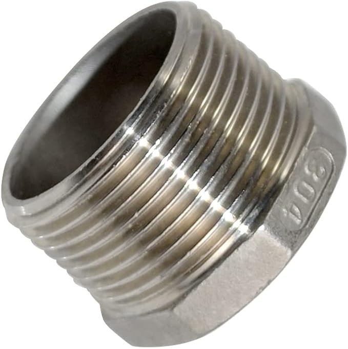 1/4" Male NPT to 1/8" Female NPT Female Reducing/Reducer Bushing Pipe Fitting - Image 5