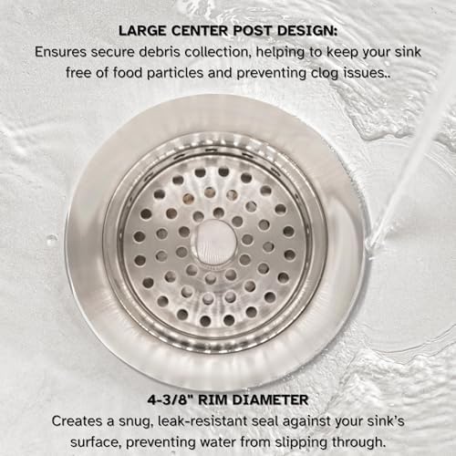 Westbrass A2165-07 4-1/4" OD Post Style Large Kitchen Basket Strainer - Image 7