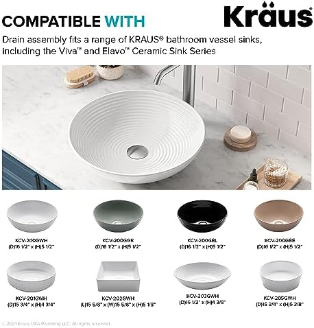 KRAUS Pop-Up Drain in Chrome - Image 6