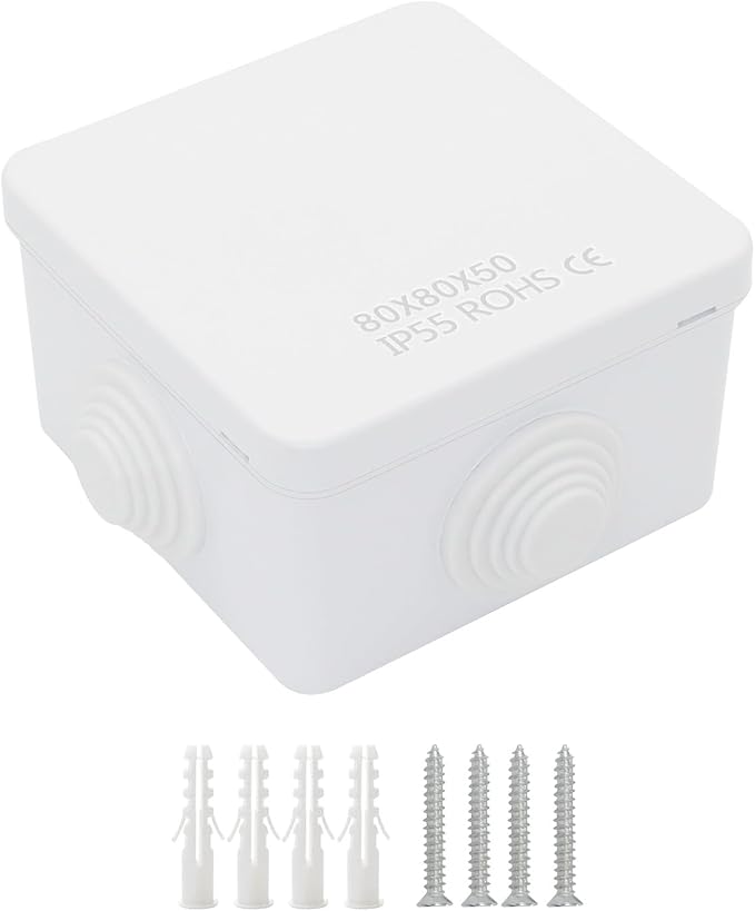 Junction Box, ABS Plastic IP55 Water Resistant and Dustproof, Universal by LeMotech