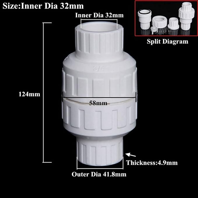 Ball Valve, Adapter Garden Watering Irrigation Water Supply Pipe Connector ID - Image 2