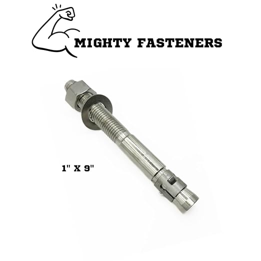 Mighty Fasteners Wedge Anchors – Heavy-Duty 304 Stainless Steel Expansion Bolts - Image 2