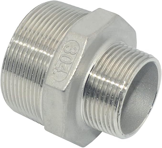 2" Male NPT to 1-1/4" Female NPT Female Reducing/Reducer Bushing Pipe Fitting - Image 3