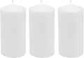 Stonebriar 3 Pack Tall 3 x 6 Inch 65 Hour Long Burning Unscented White Wax by StonebriarCollection