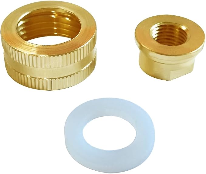 Joywayus 2PCS Brass Swivel Pipe Fitting 3/4" GHT x 1/4" NPT Double Female | - Image 4