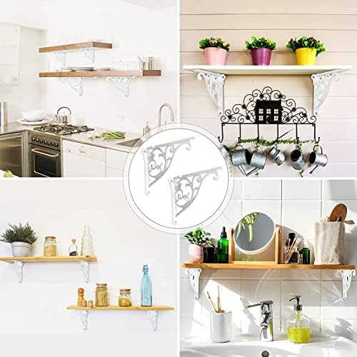 Khtumeware Ornate Decorative Shelf Brackets, 10 inch Big wall Mounted Shelving - Image 4