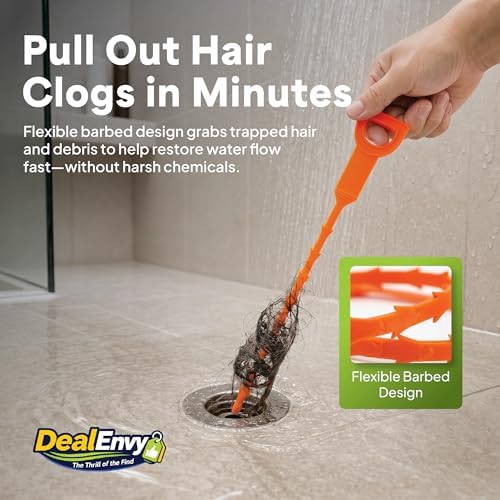 6 Pack 19.7in Drain Snake Hair Clog Remover - Image 2
