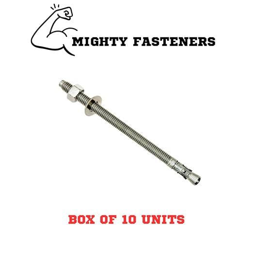 Mighty Fasteners Wedge Anchors – Heavy-Duty 304 Stainless Steel Expansion Bolts - Image 3