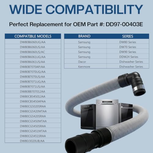 DD97-00403E 7.25ft Dishwasher Drain Hose Assembly - Image 7
