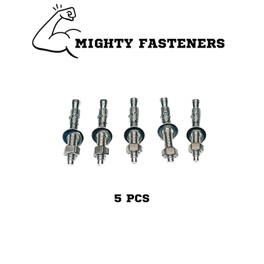 Mighty Fasteners Wedge Anchors – Heavy-Duty 304 Stainless Steel Expansion Bolts - Image 3