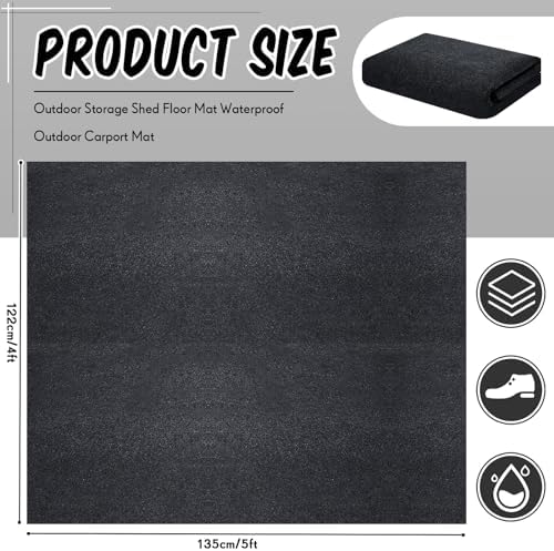 Shed Floor Mat 4 x 5 ft, Waterproof PE Backing - Image 2