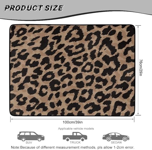 Brown Leopard Universal Car Trunk Mat - Image 7