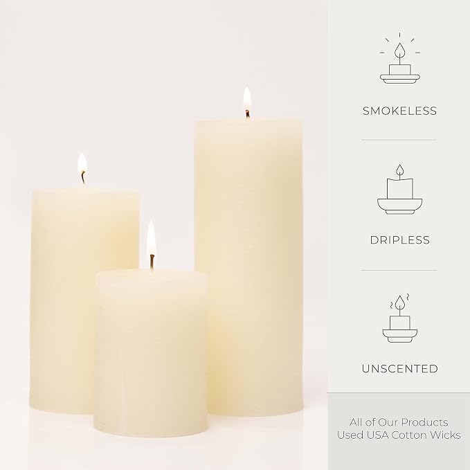 BASK Mottled Pillar Candles - Image 3
