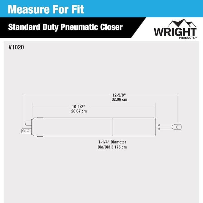 Wright Products Standard Duty Pneumatic Screen & Storm Door Closer – Adjustable - Image 6