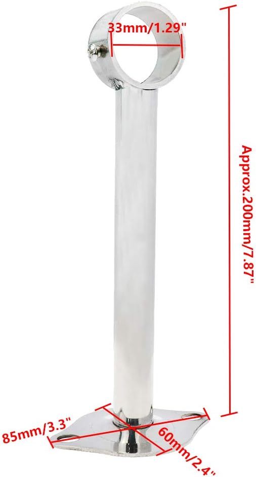 Ceiling-Mount Bracket Wardrobe Pipe Bracket Rod Lever Support Holder Fit 32 to - Image 2