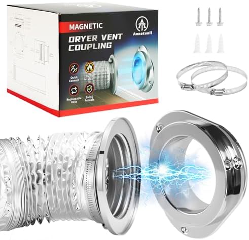 DV180 Magnetic Dryer Vent Kit, Airtight Seal Magntic Drver Vent Connector Kit by Annatuoli