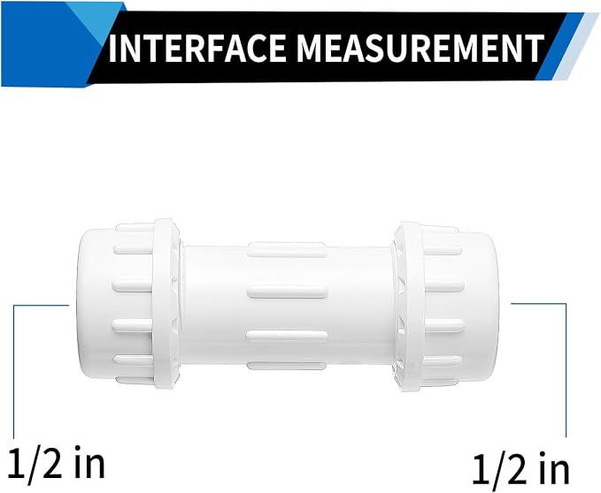 DONWARE 3-Pack 1/2-inch PVC Compression Coupling Cople de Compresión PVC | Pipe - Image 3
