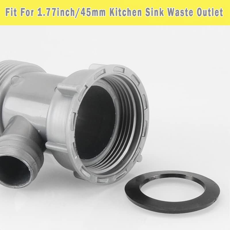 Kitchen Sink Drain Pipe Adapter Wye, Y-Shaped Strainer Connector Waste Outlet - Image 3