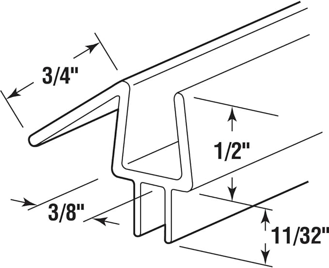 Prime-Line M 6258 Frameless Shower Door Bottom Seal - Image 3