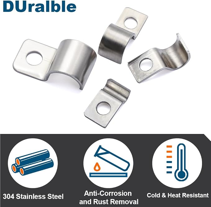 One-Hole Mini Unilateral Pipe Clamps, Conduit Fitting Clips Saddle Clamps - Image 6