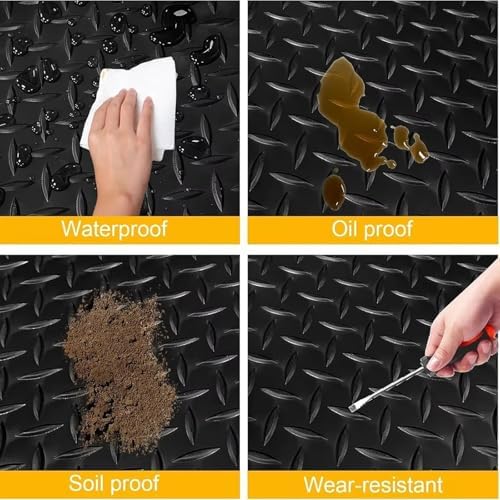 Garage Floor Roll Blue 1.1×16m, Garage Flooring Mat, PVC Diamond Plate Floor - Image 3
