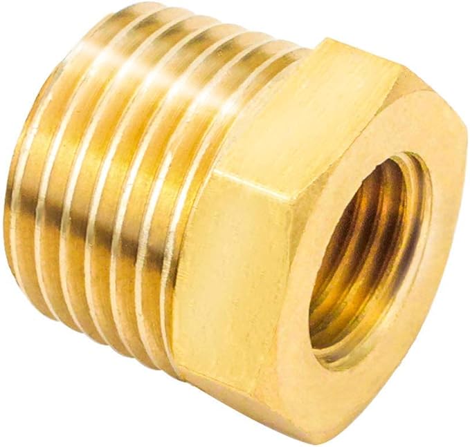 Joywayus 5Pcs Brass Reducing Hex Bushing 3/8" NPT Male to 1/8" NPT Female | - Image 5