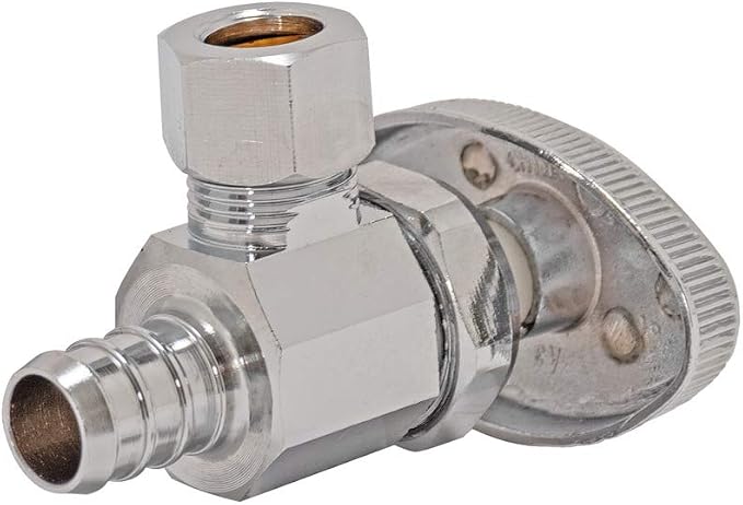 Eastman 1/2 inch Crimp PEX x 3/8 inch OD Compression Multi-Turn Angle Stop Valve - Image 3