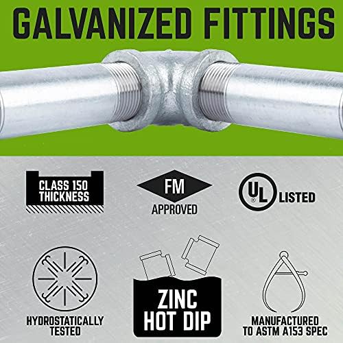 PIPE DECOR 1/2 in. Floor Flange, Authentic Galvanized Malleable Iron, 10 Pack - Image 4