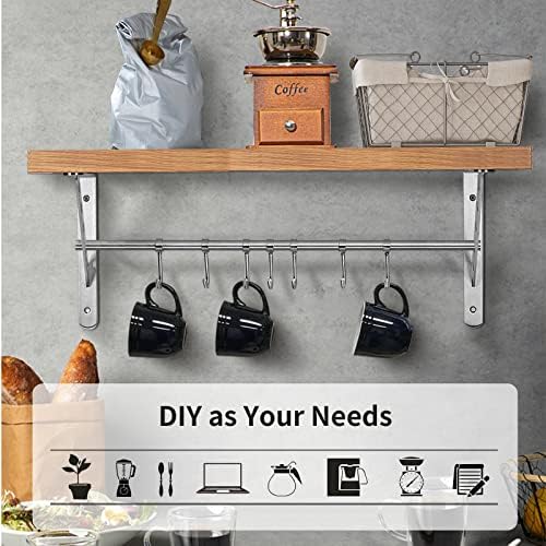 YUMORE 16 Inch Shelf Bracket, Heavy Duty L Bracket, 2 Pack - Image 5