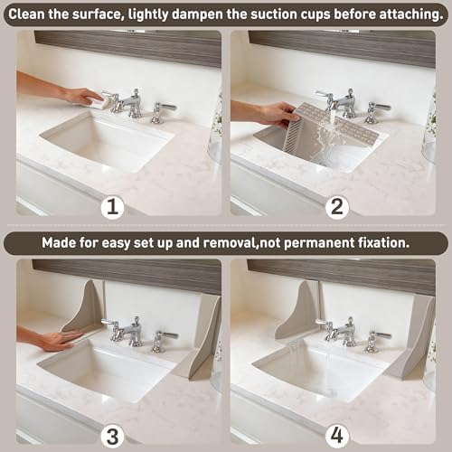 Roslim No-Adhesive 2-Pack All-Silicone Shower Splash Guard - Image 4