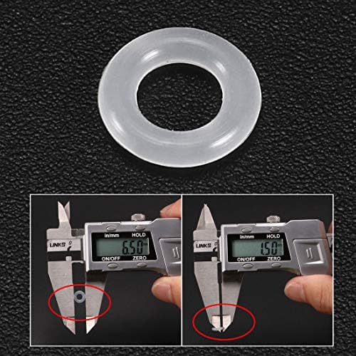 uxcell Silicone O-Rings, 6.5mm OD 3.5mm ID 1.5mm Width VMQ Seal Gasket - Image 3