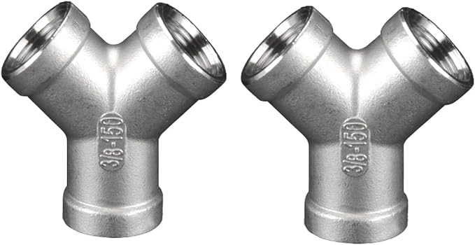 Stainless Steel 304 Tee NPT Female Y Shaped 3 Way Cast Pipe Fitting by Unknown