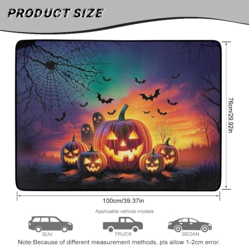 Sunset Pumpkin Universal Car Trunk Mat, Waterproof Cargo Liner - Image 7