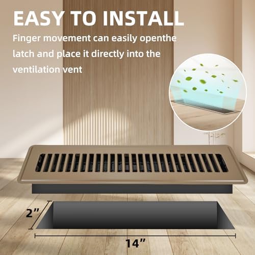 Floor Register 2x14, 4 Pack Floor Vent Covers - Image 3