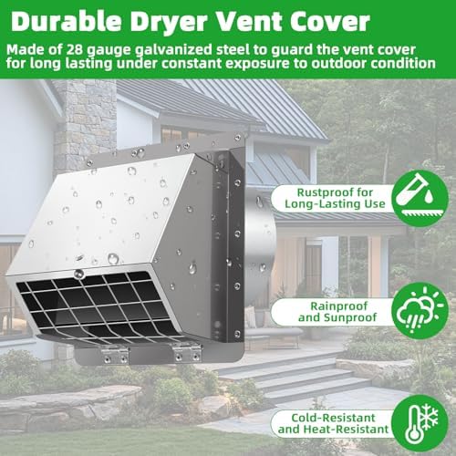 3 Inch Dryer Vent Cover Outside - Image 5