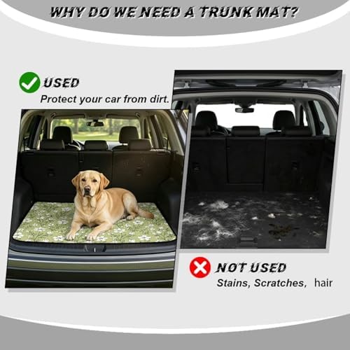 Green Floral Beach Gear Trunk Mat 29"x39" - Image 4