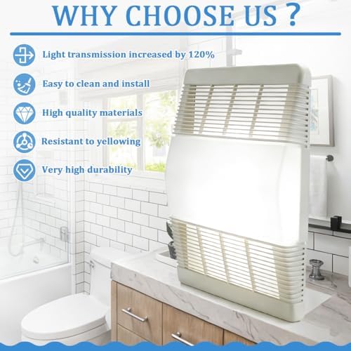 WKZO S89852000 Bathroom Fan Light Lens 9.4"x5.3" - Image 3