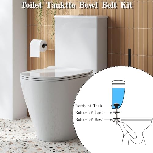 2PCS Universal Toilet Seat Screws Replacement Kit, Heavy Duty Toilet Tank Bolts - Image 6