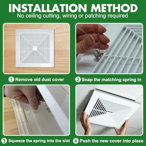 Bathroom Exhaust Fan Cover 12x12 Vent Cover - Image 4