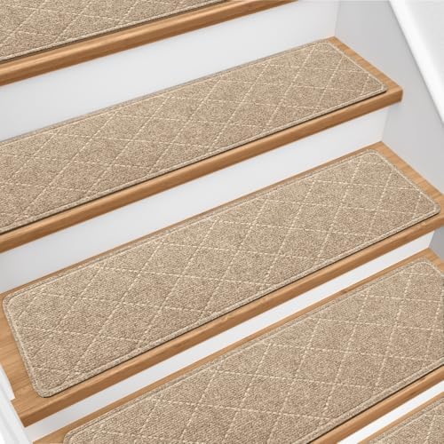 Stair Treads for Wooden Steps 18 PCS Non Slip Stair Rugs Khaki by Unknown