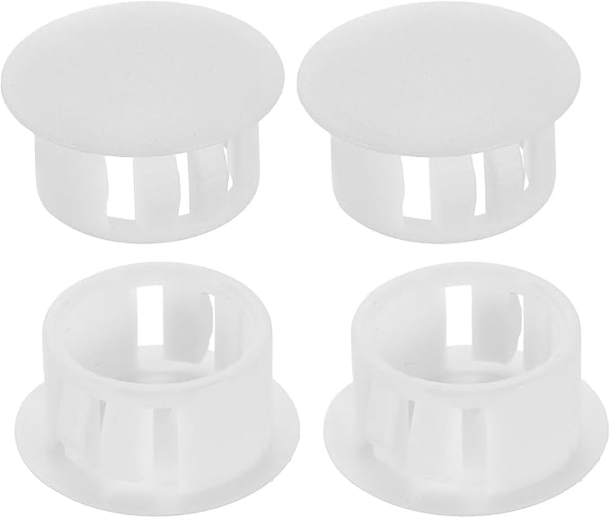 uxcell 4Pcs Plastic Hole Plugs, 16mm Flush Type Panel Plugs, Round Snap by uxcell