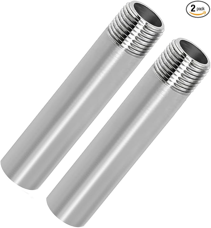 Stainless Steel Pipe Fitting 1/4" NPT Male x 1/4" NPT Female Thread Nipple Cast by Fitvell