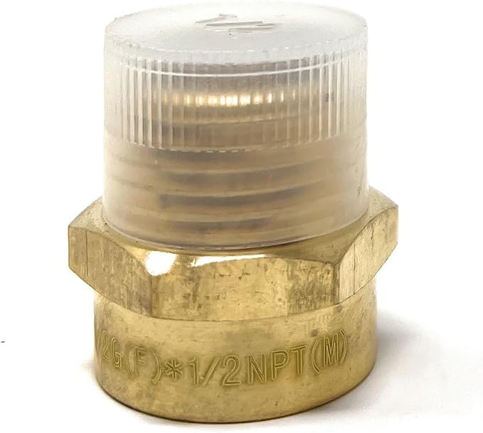 Cascada Lead-Free 1/2" G Thread Female to NPT Male Adapter | Brass Pipe Fitting - Image 4