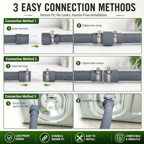 TTFLEX 10 FT Washing Machine Drain Hose Extension, Washer Drain Hose Kit - Image 6