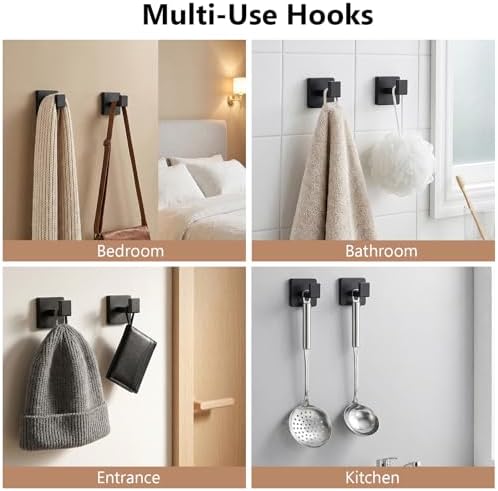 Tudoccy 10-Piece Matte Black Bathroom Hardware Set, 24in SUS304 - Image 7