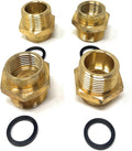 Cascada 1/2" G Thread Female to 3/4" NPT Male Adapter | Lead-Free Brass Pipe by CascadaShowers